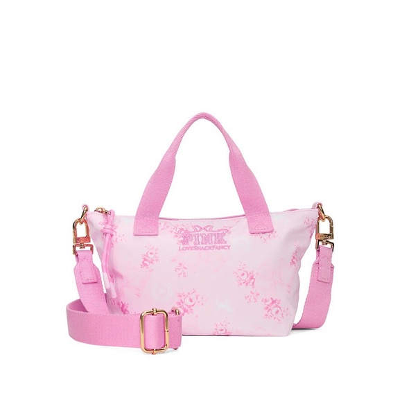 Victoria's Secret PINK x Love Shack x Mini Tote Bag Pink Floral NWT - Picture 2 of 6